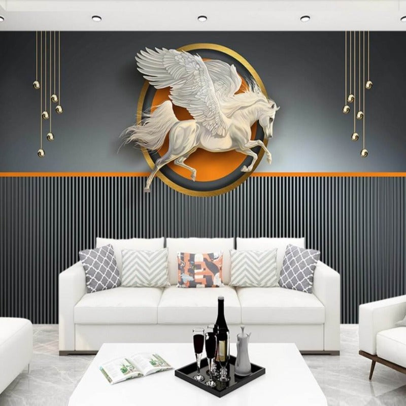 3D Wallpaper Flying Mystic Pegasus SKU# WAL0145