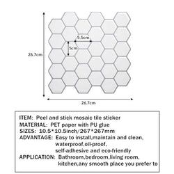 Mosaic Wall & Floor Tiles Artisan Hexagon SKU# MOS0004