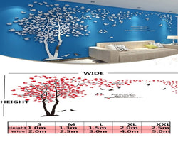 3D Tree Mirror Wall Plate Decals Self Adhesive SKU# MOS0018