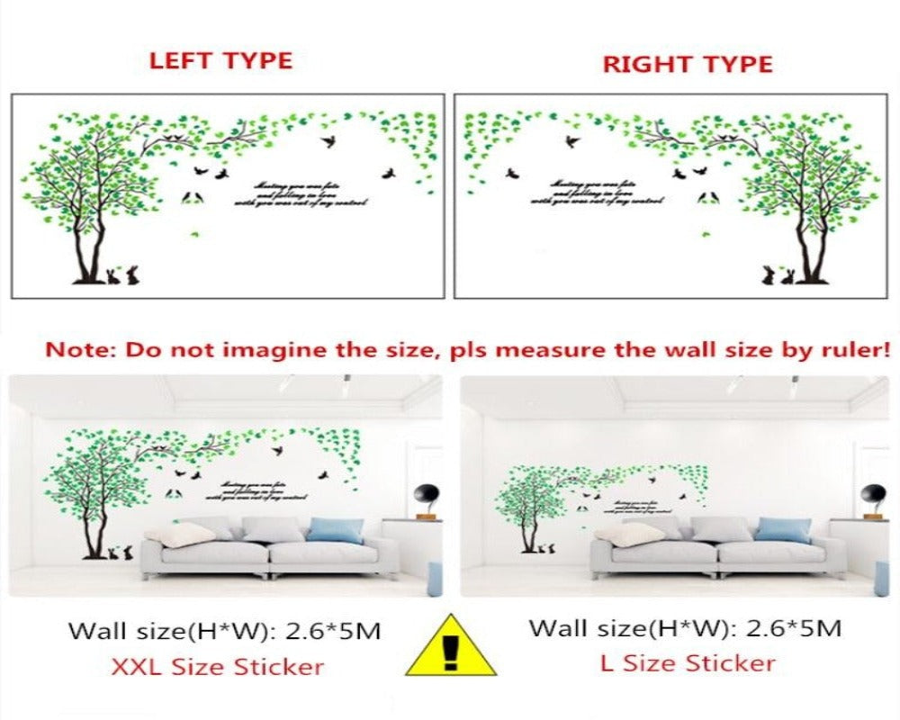 3D Tree Mirror Wall Plate Decals Self Adhesive SKU# MOS0018