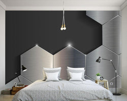 3D Wallpaper Metal Stereoscopic Wall 