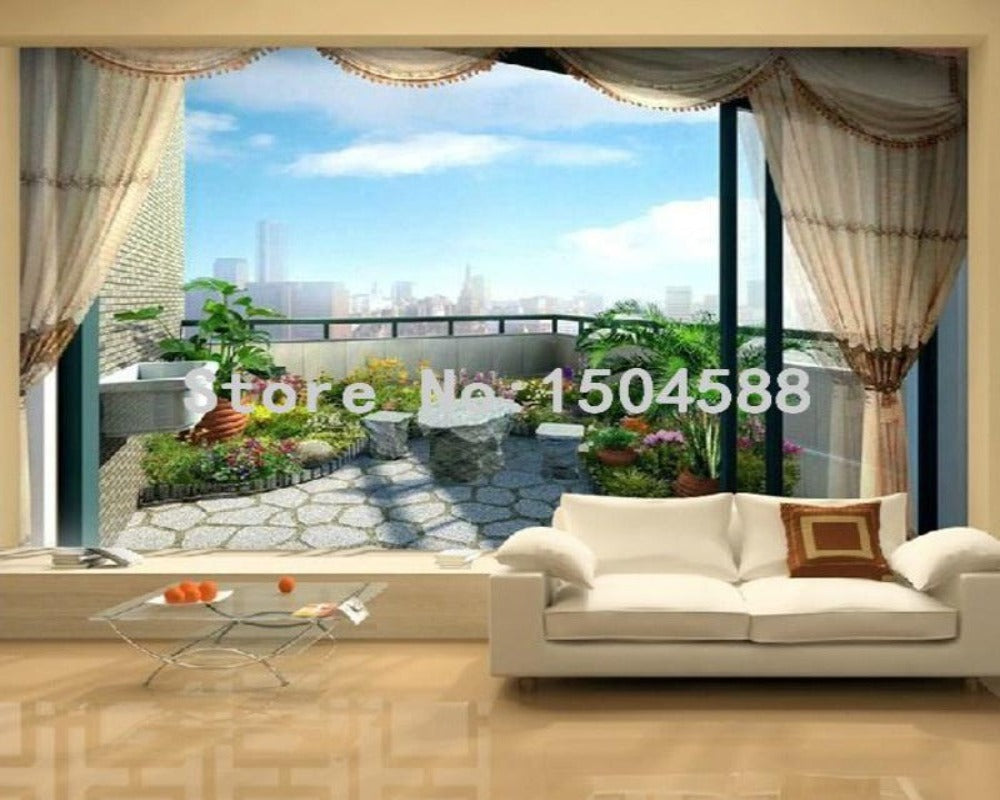 3D Wallpaper Balcony View SKU# WAL0334