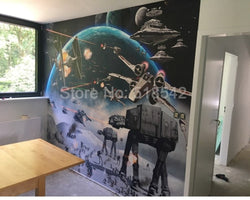 3D Wallpaper Star Wars Fight Scene SKU# WAL0201