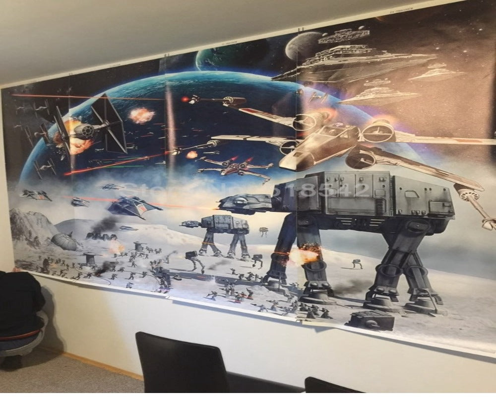 3D Wallpaper Star Wars Fight Scene SKU# WAL0201