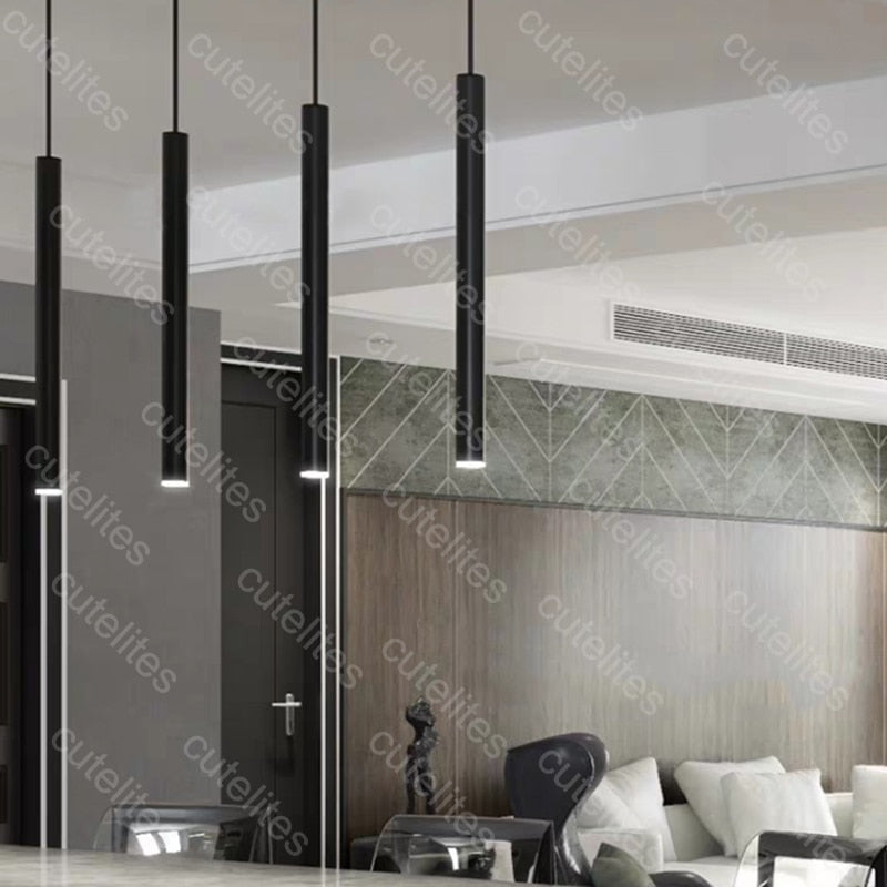 LED Zylinder Long Tube Suspension Dining Room SKU# LIG0101