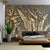 3D Wallpaper Golden Plant Sculpture SKU# WAL0044