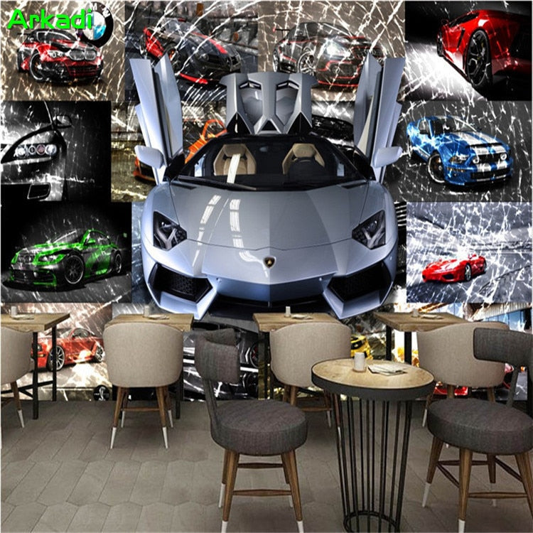 3D Wallpaper Multiple Sports Car