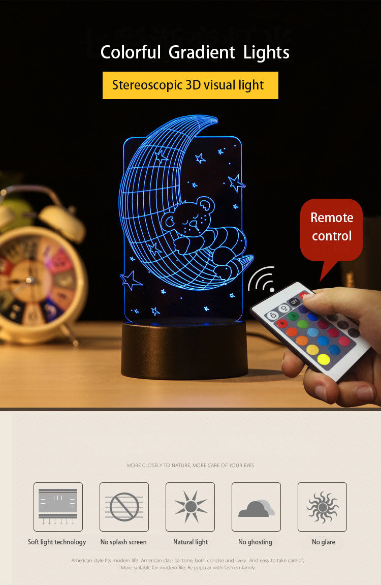 LED-RGB Multi-Colour Love Bear Table Lamp SKU# LIG0100