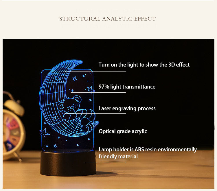 LED-RGB Multi-Colour Love Bear Table Lamp SKU# LIG0100