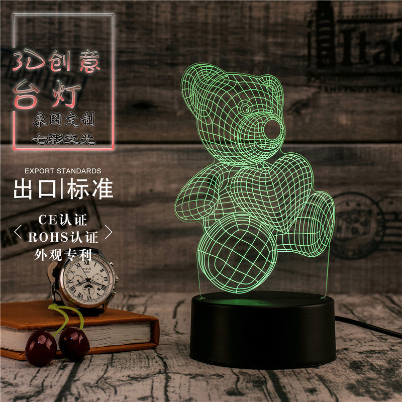 LED-RGB Multi-Colour Love Bear Table Lamp SKU# LIG0100
