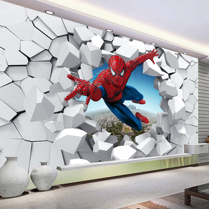 3D Wallpaper Spiderman & Avengers SKU# WAL0161