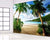 3D Wallpaper Sea Palm Tree Paradisio SKU# WAL0230