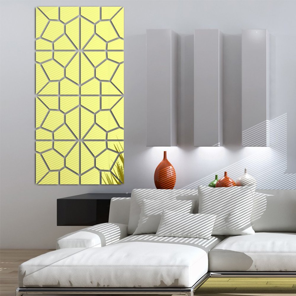 Wall Mirror Tiles Self-Adhesive Geometric SKU# MOS0014