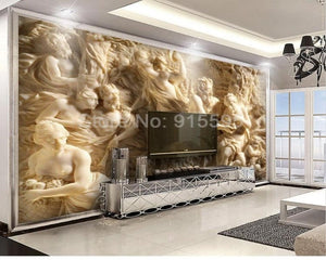 3D Wallpaper Roman Rustic Statue SKU# WAL0349