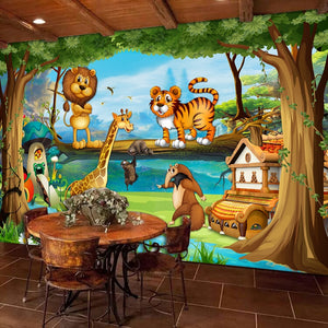3D Wallpaper Cartoon Animal Forest SKU# WAL0366