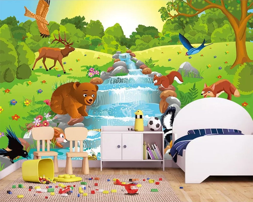 3D Wallpaper Kids Cartoon Animal 