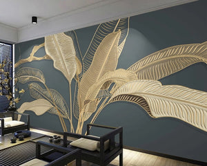 3D Wallpaper Large Banana Leaf for Residential & Commercial Spaces
