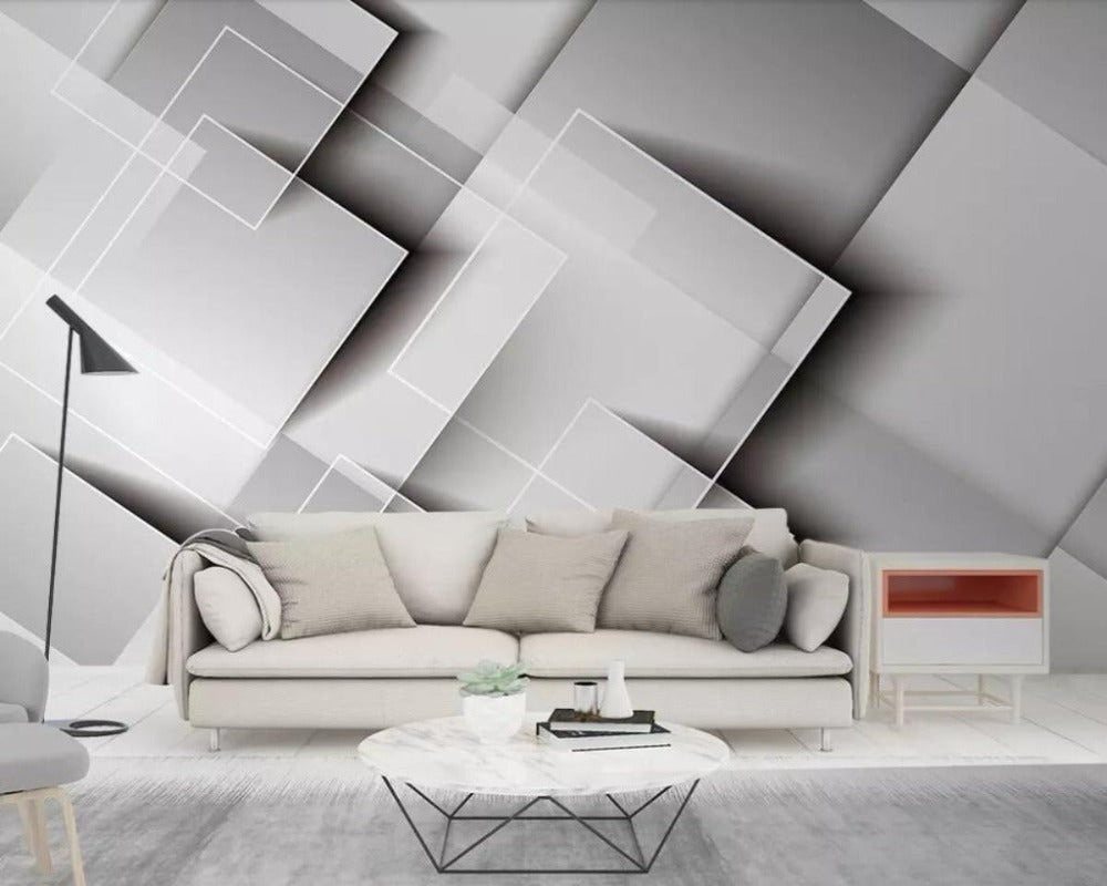 3D Wallpaper Geometric Squares