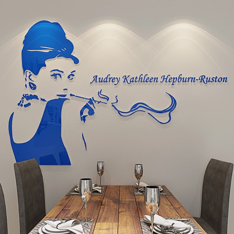 3D Audrey Hepburn Wall Art Decoration SKU# MOS0049