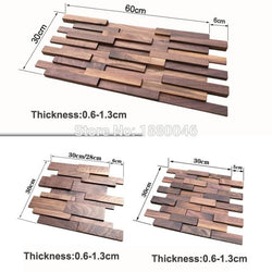 6 Pack Mosaic American Retro Style Art Wood Tile SKU# MOS0044