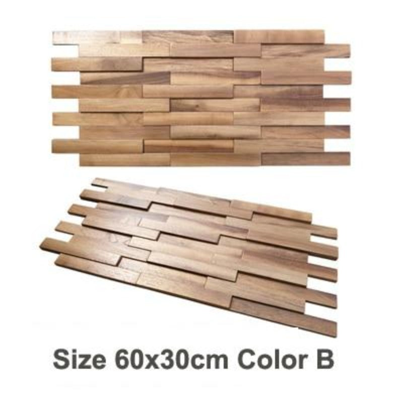 6 Pack Mosaic American Retro Style Art Wood Tile SKU# MOS0044