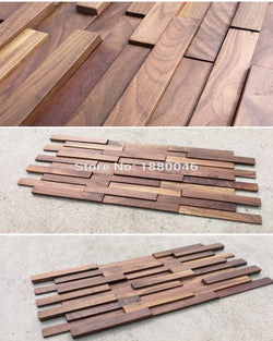 6 Pack Mosaic American Retro Style Art Wood Tile SKU# MOS0044