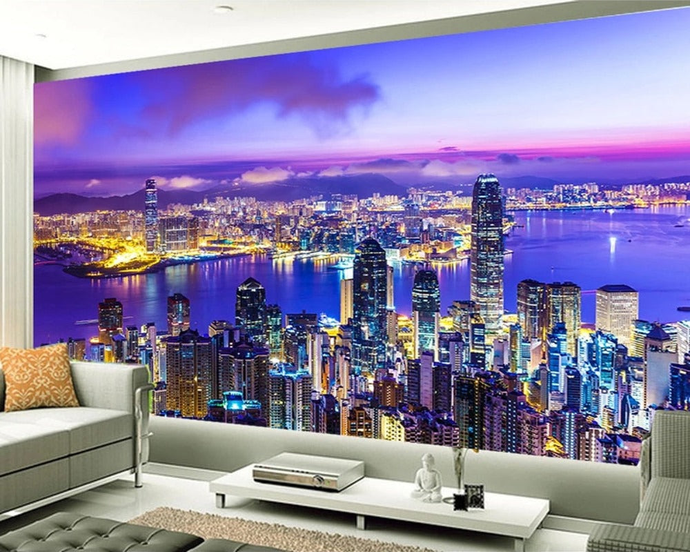 3D Wallpaper Various City of Hong Kong SKU# WAL0327