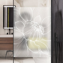 Window Transparent Electrostatic Glass Flower SKU# MOS0023