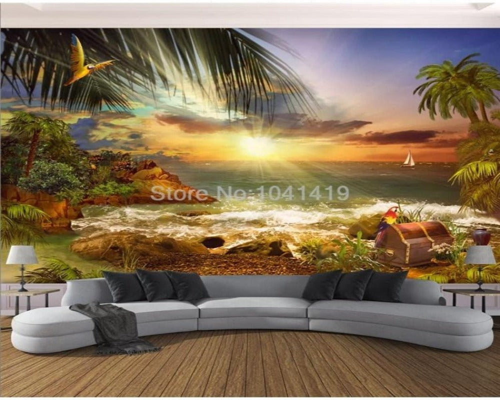 3D Wallpaper Island Beach SKU# WAL0297