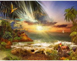 3D Wallpaper Island Beach SKU# WAL0297