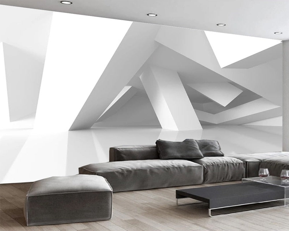 3D Wallpaper Geometric Building 