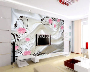 3D Wallpaper Classic Rose Flowers for Living Room