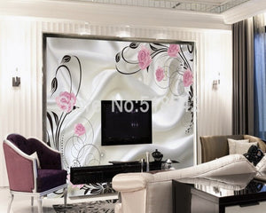 Modern 3D Wallpaper Classic Rose Flowers