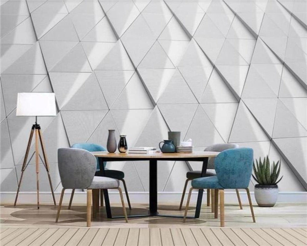 3D Wallpaper Modern Geometric Lines