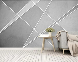 3D Wallpaper Modern Geometric Lines