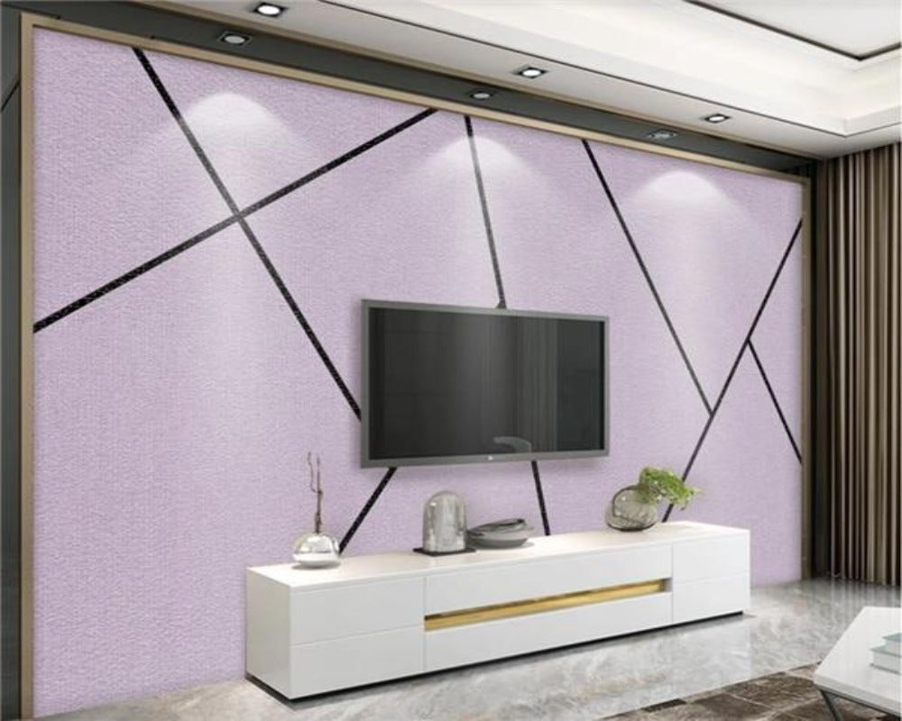 3D Wallpaper Modern Geometric Lines