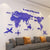 Mirror Wall Art World Map Decal Mural SKU# MOS0030
