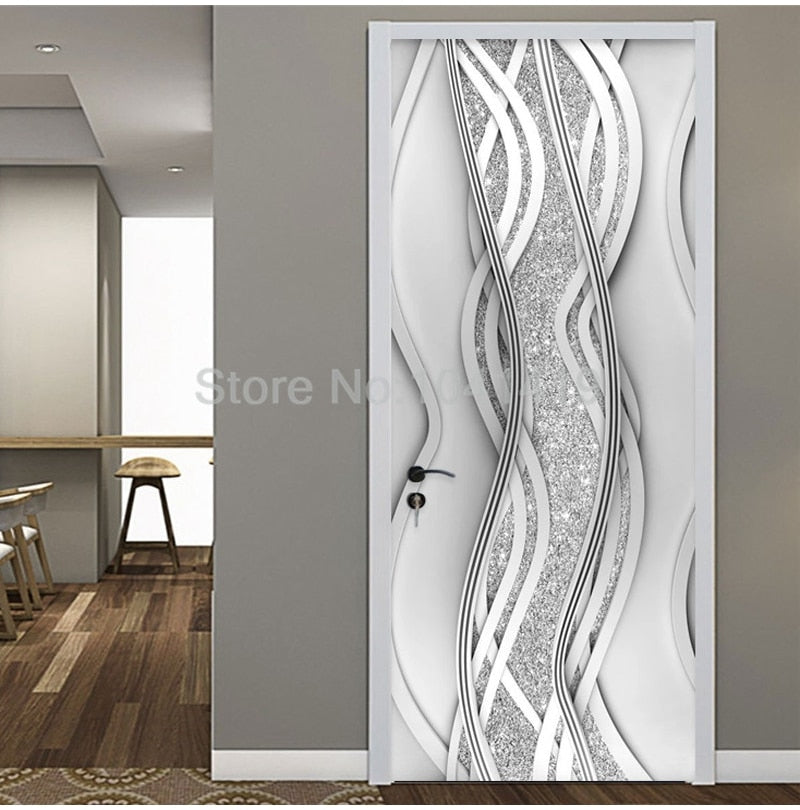 3D Door Paper PVC Self-Adhesive Designers SKU# MOS0016