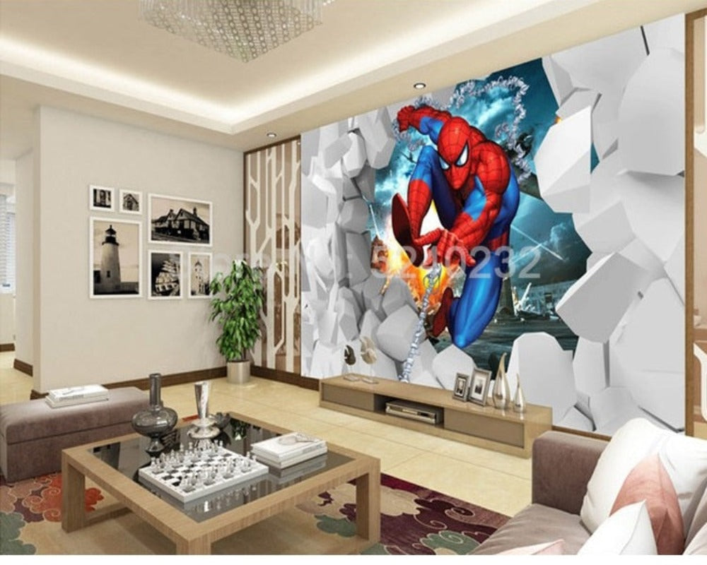 3D Wallpaper Spiderman & Avengers SKU# WAL0161