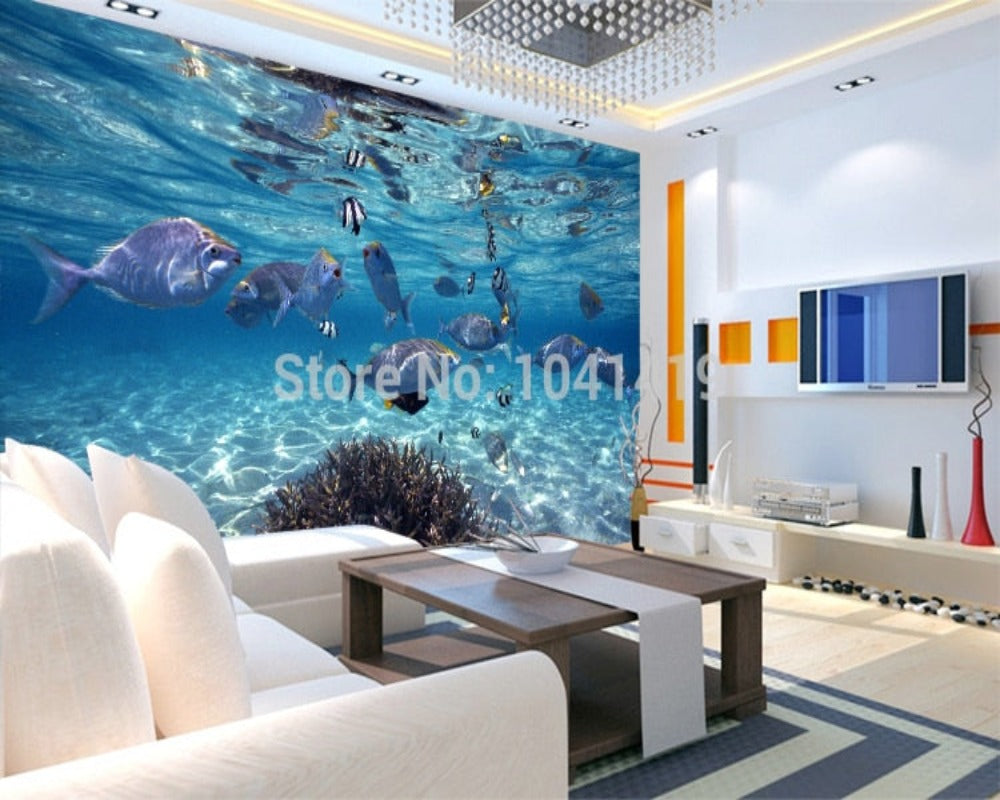 3D Wallpaper Aquarium Wildlife SKU# WAL0167