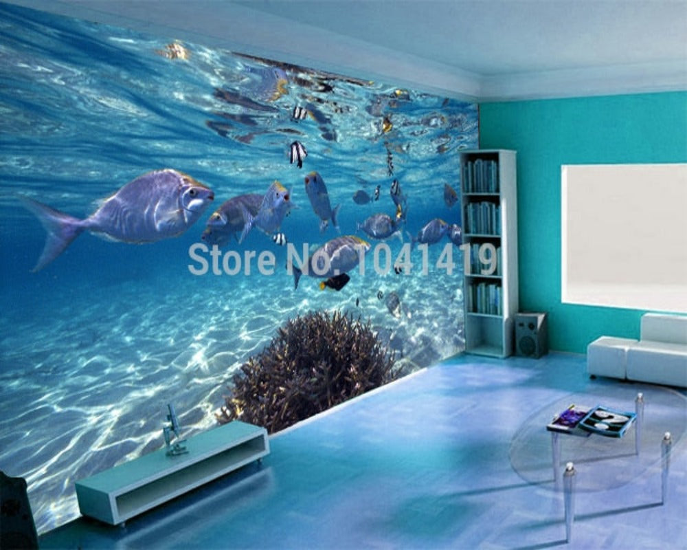 3D Wallpaper Aquarium Wildlife SKU# WAL0167