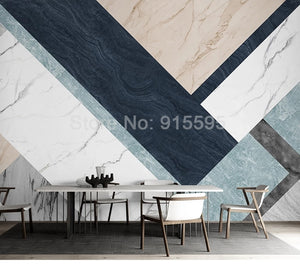 Custom Waterproof Mural Wallpaper For Walls 3D Marble Pattern Geometric Living Room TV Background Wall Painting Papel De Parede