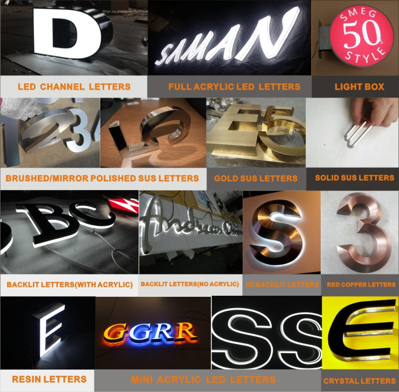 LED Custom Indoor Letter Lights for Business/Home SKU#LIG0098