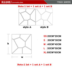 Wall Mirror Tiles Self-Adhesive Geometric SKU# MOS0014