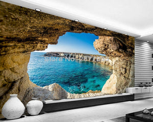 3D Wallpaper Mystery Cave Seascape SKU# WAL0235