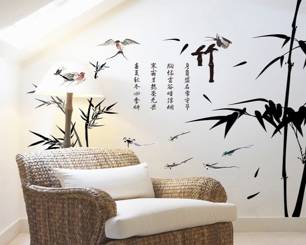 Wall Mural Vinyl Chinese Bamboo SKU#  WAL0177