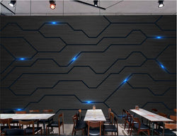 3D Wallpaper Modern Circuit Tech