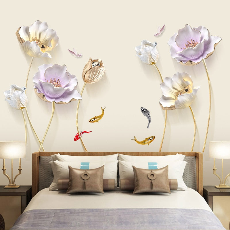 DIY Large Tulip Flower Butterfly Wall Art MOS0042