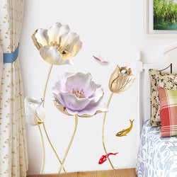 DIY Large Tulip Flower Butterfly Wall Art MOS0042