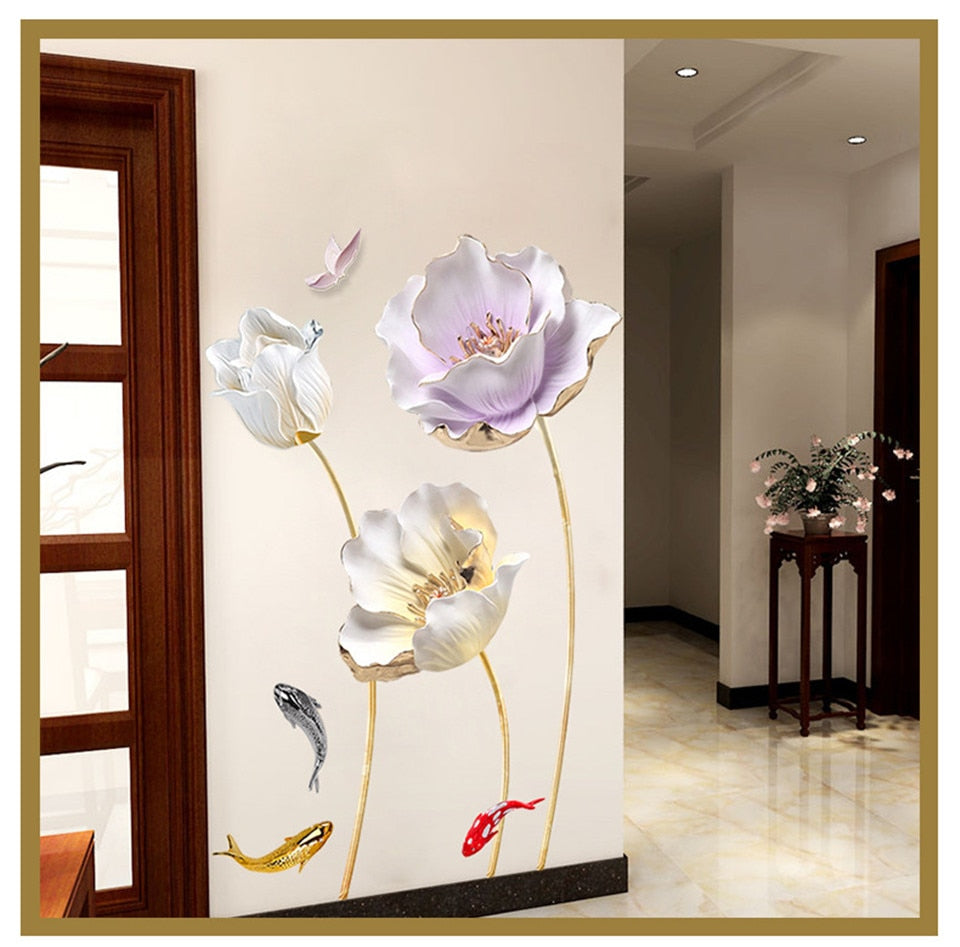 DIY Large Tulip Flower Butterfly Wall Art MOS0042